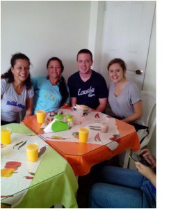 Breakfast with our Colombian co-teachers, Cali. By Sara French